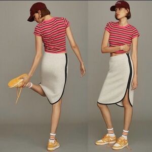 Anthropologie Sunday in Brooklyn Varsity zip skirt size Medium